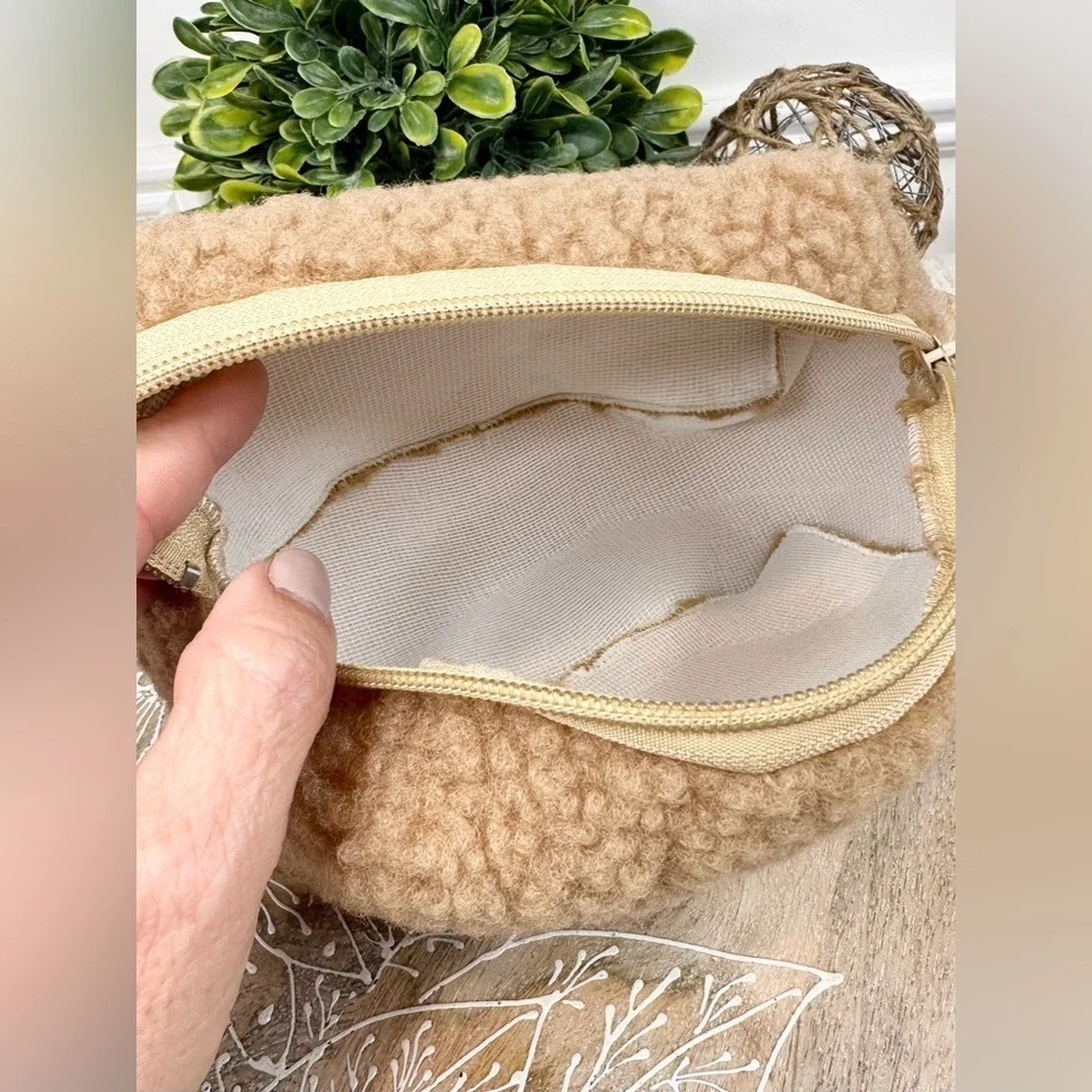 Sherpa Tan Cosmetic Pouch